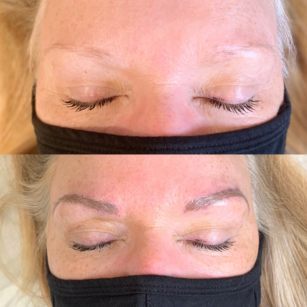 Example nanobrow work by Victoria Images of before and after nanobrow work by Victoria